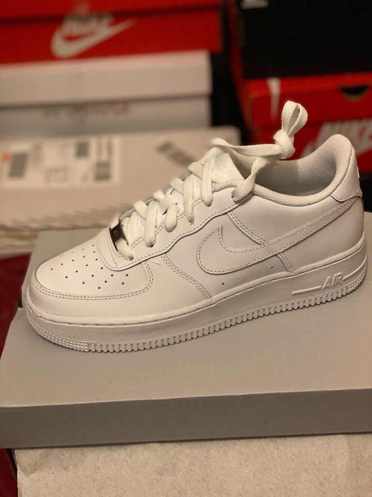 nike junior air force 1 low trainer white